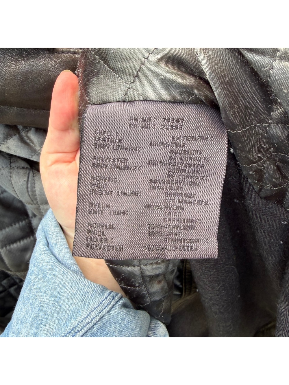 Vintage 90s Marc New York Andrew Marc Leather Black Car Coat Jacket Large - Picture 5 of 7